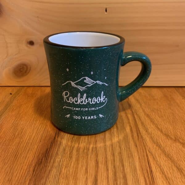 Green ceramic diner style mug