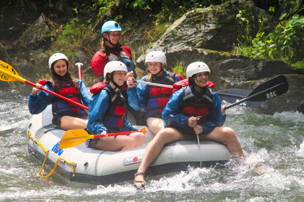 summer camp rafting girls