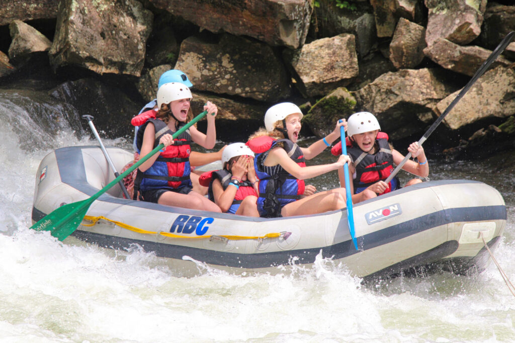 summer camp whitewater rafting