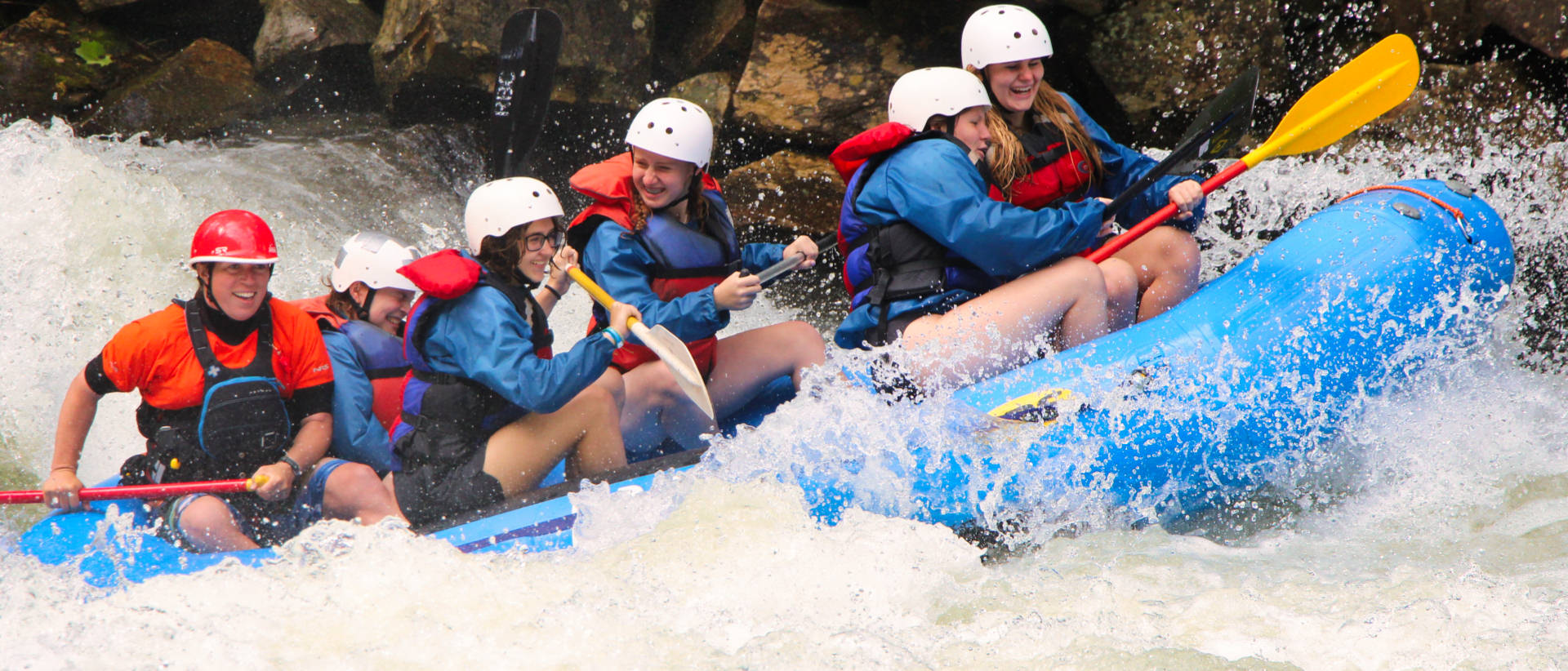 summer camp whitewater rafting