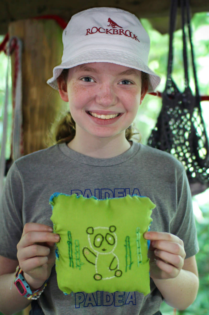 camp embroider craft kid