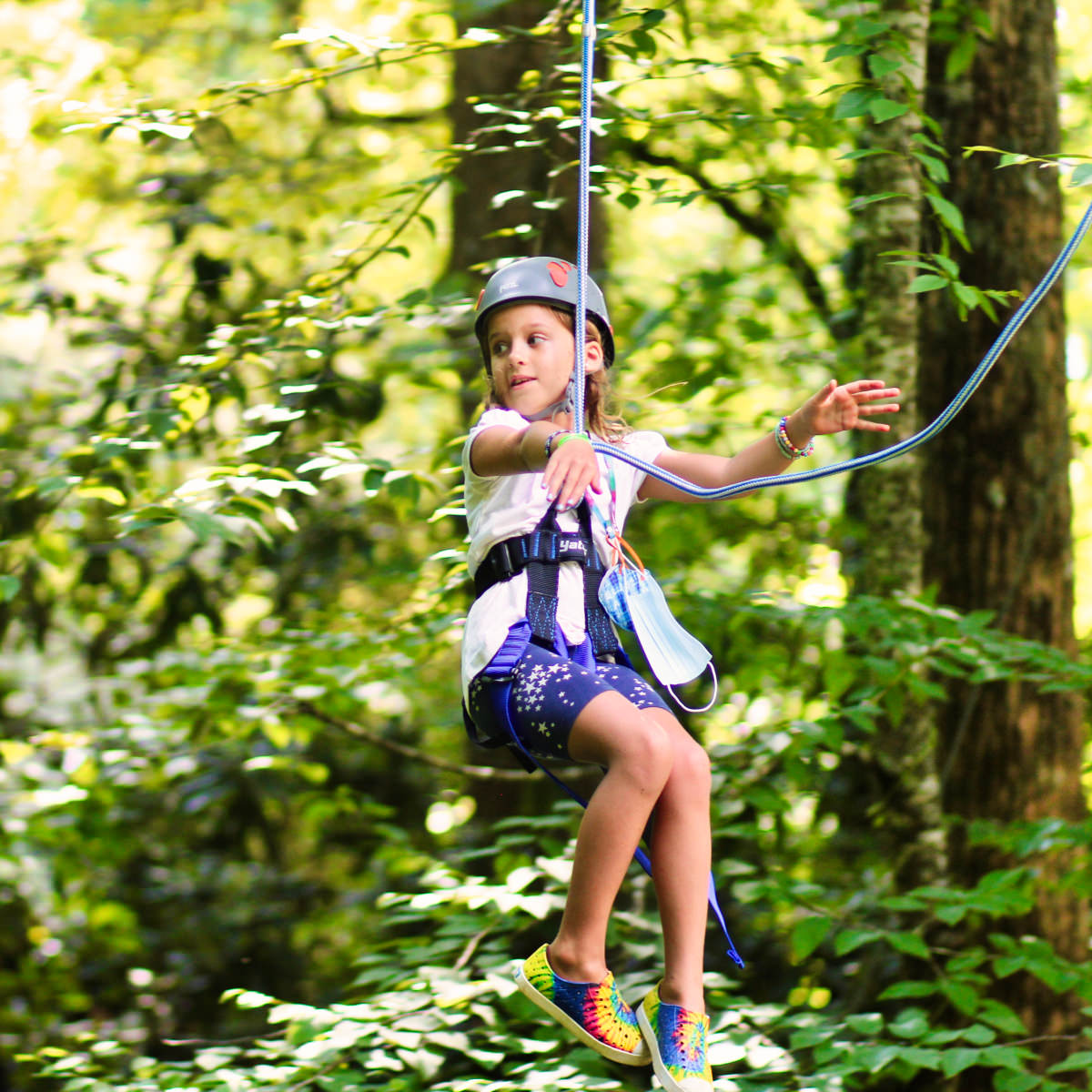 flying zipline kid