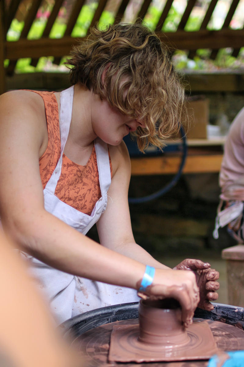 camp kid pottery wheel