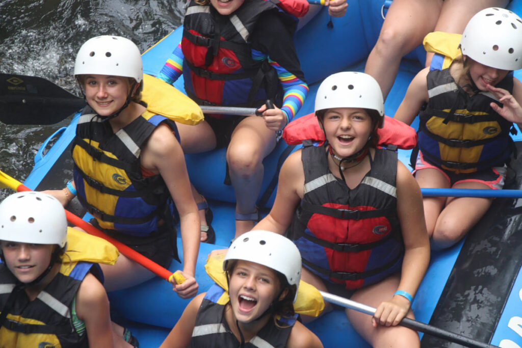 whitewater rafting close up