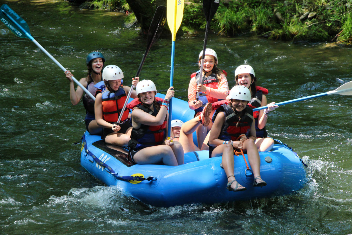 whitewater rafting silly kids