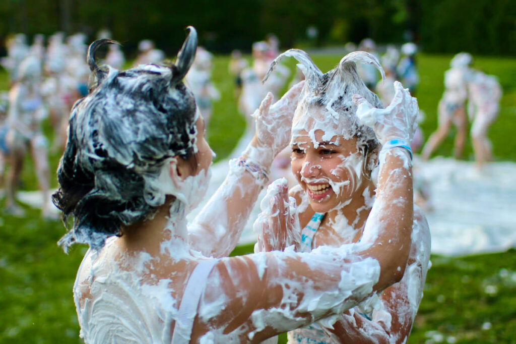 shaving cream hairstyle