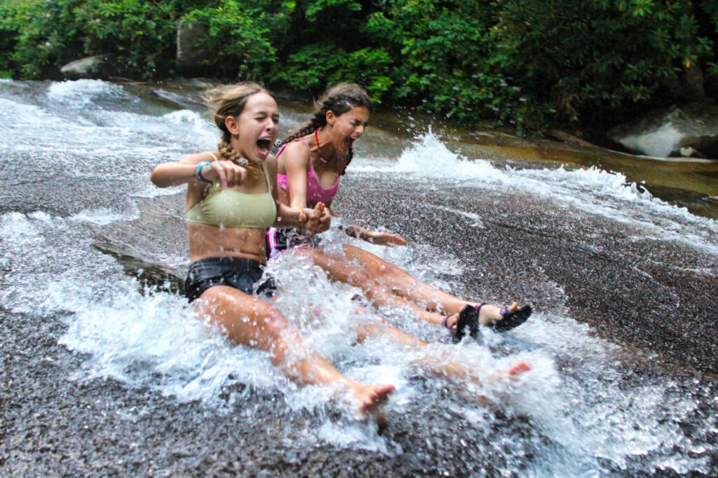 sliding rock screaming girls