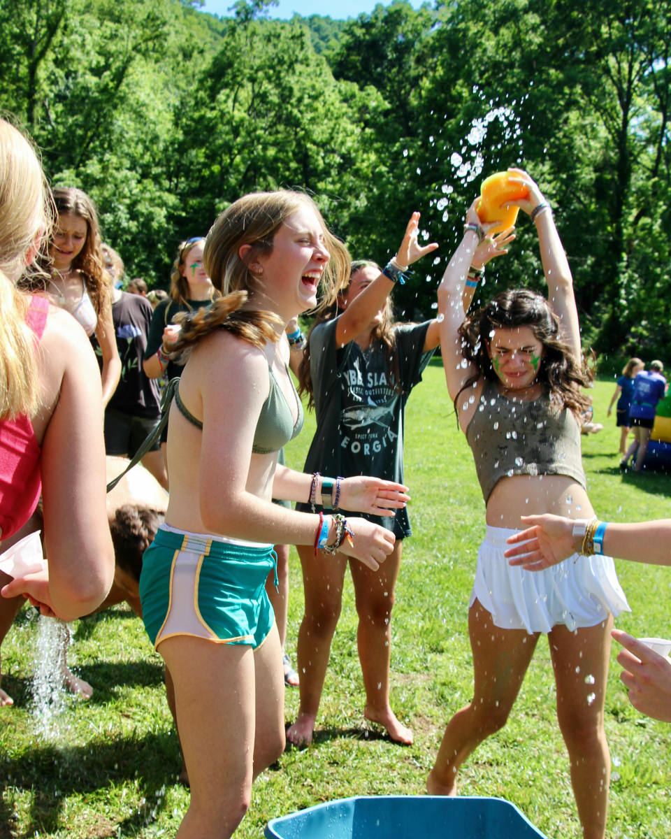 summer camp sponge relay