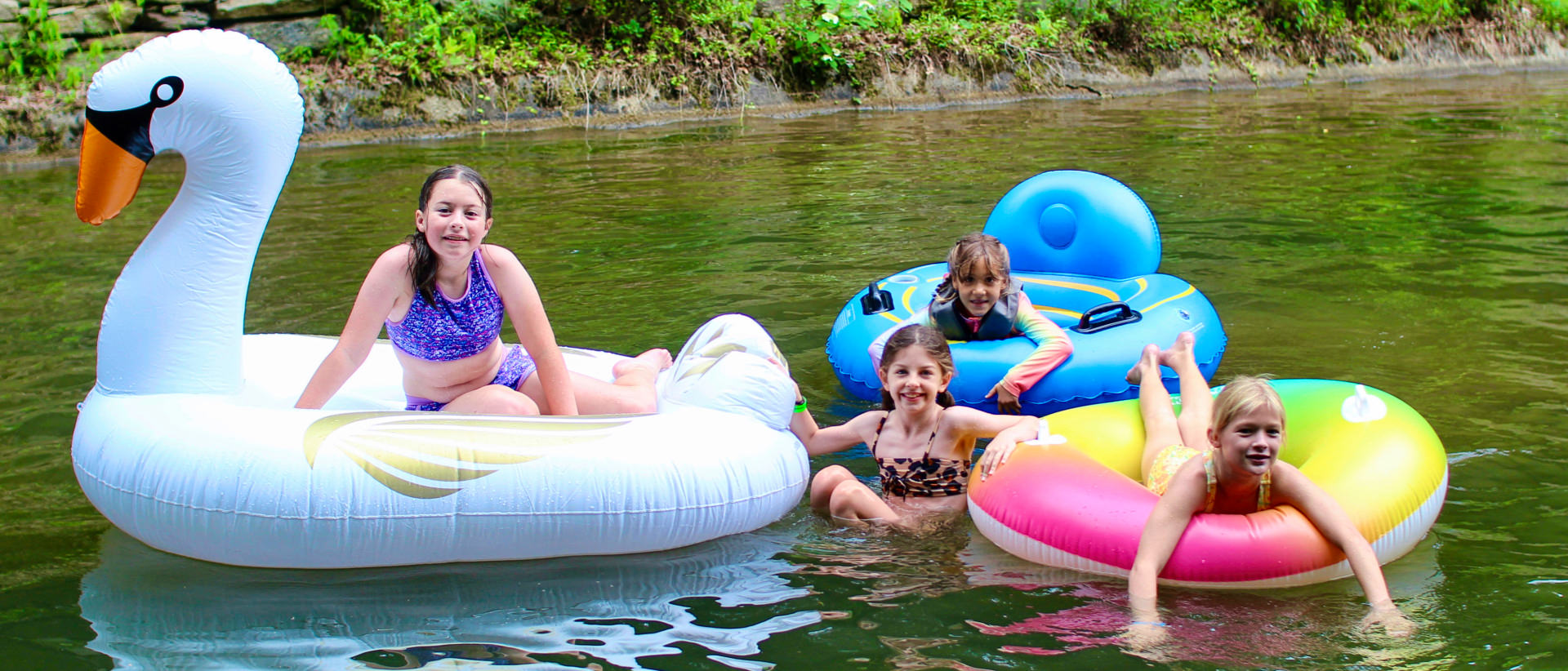 summer camp lake play