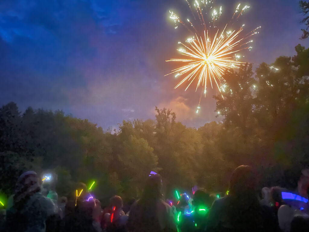 summer camp fireworks show