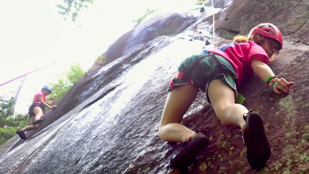 summer camp rock climbing