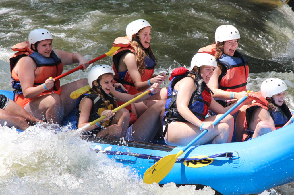 girl rafting crew