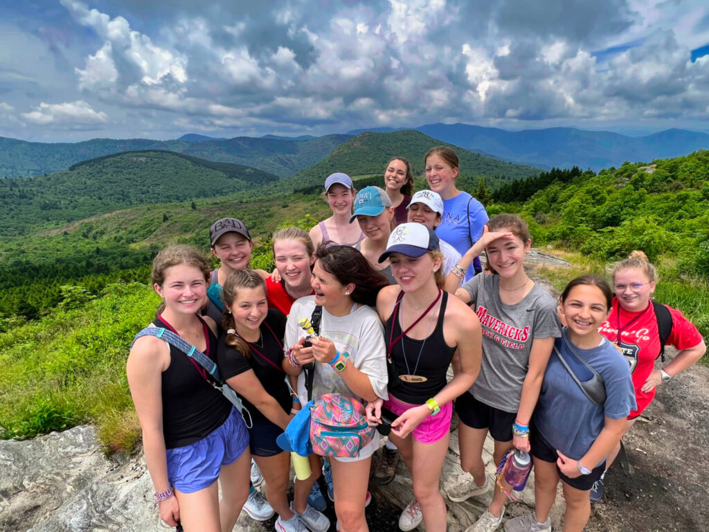 camp teens hiking