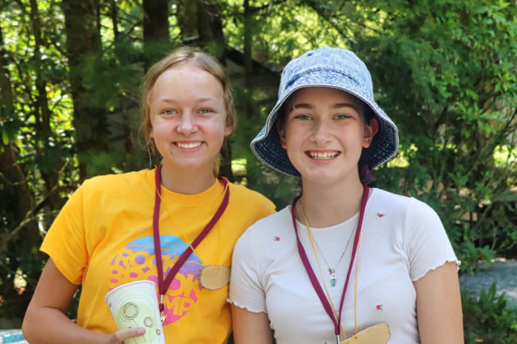 summer camp friends arrival