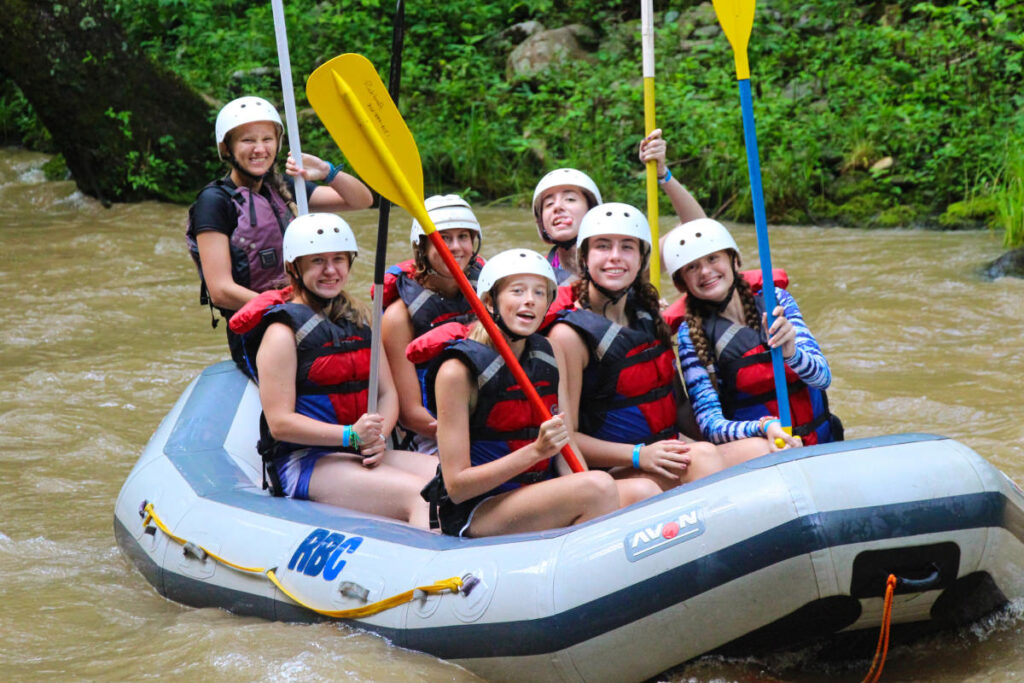 summer camp rafting kids