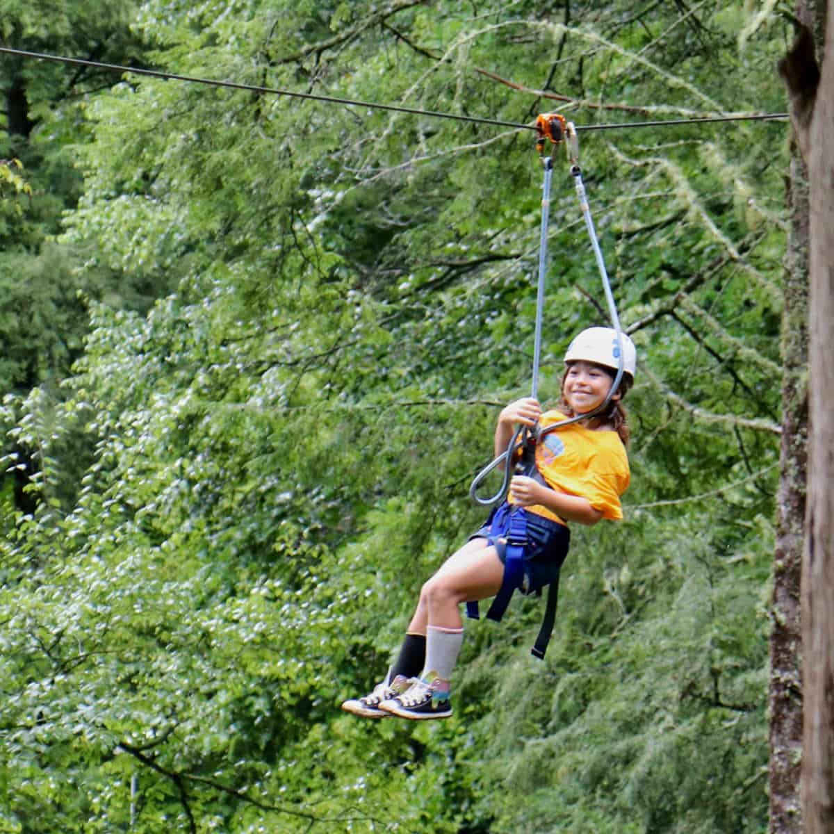 summer camp zip line