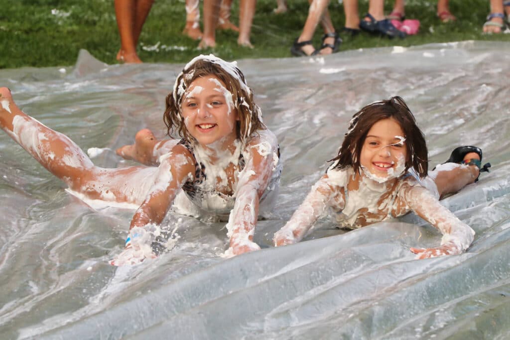 camp slip and slide girls