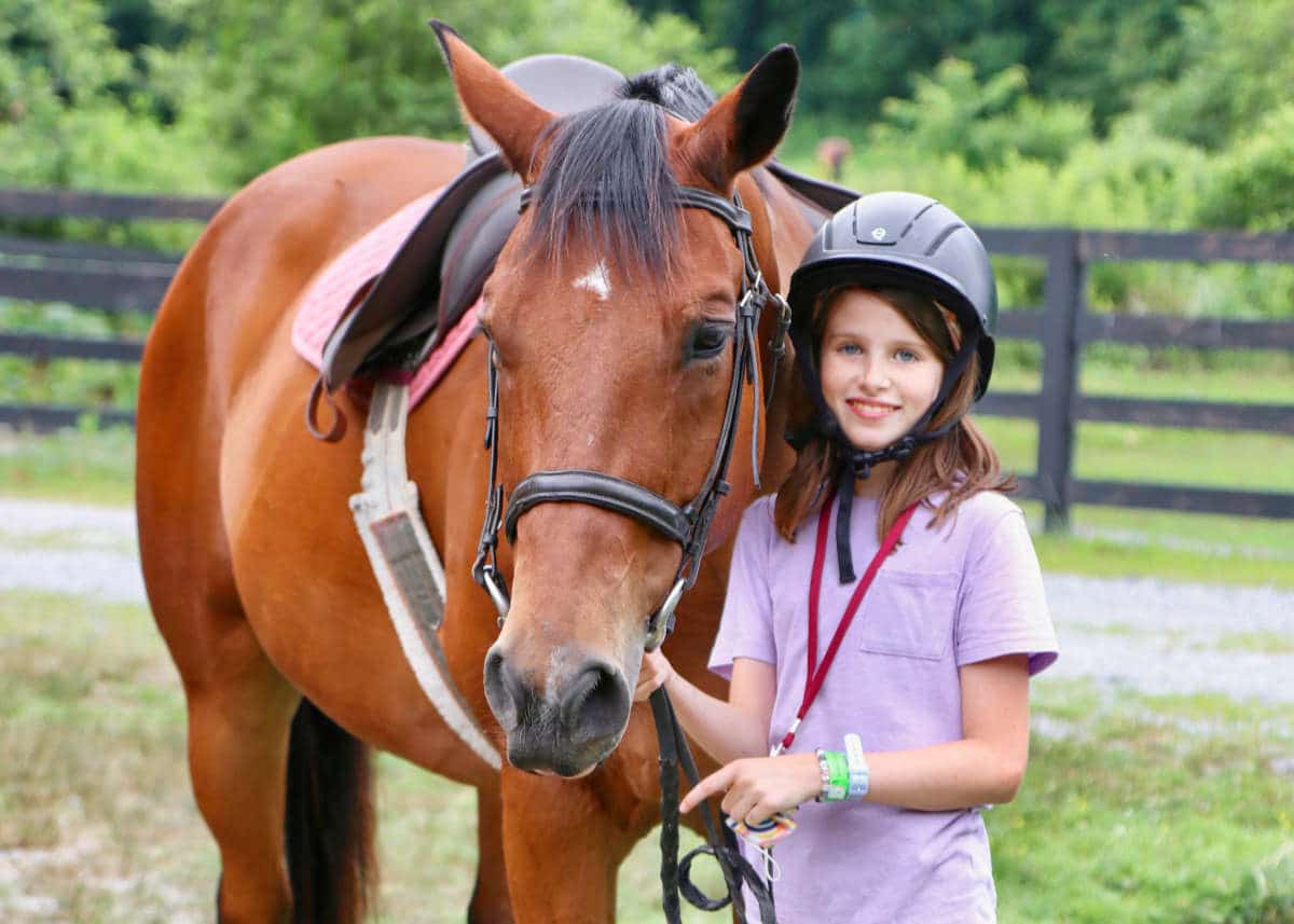 horse girl at summer camp