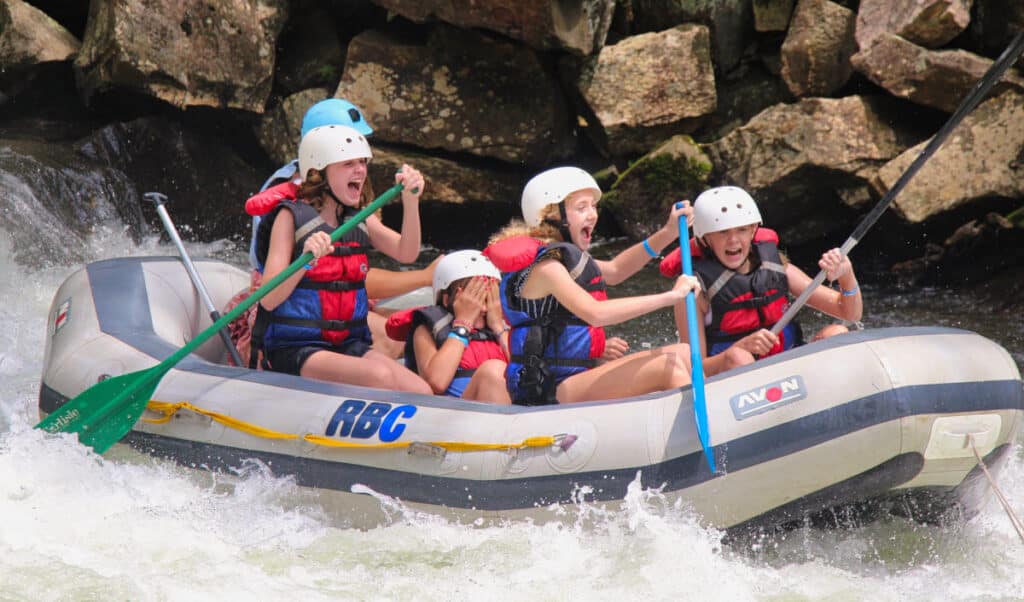 summer camp rafting thrills