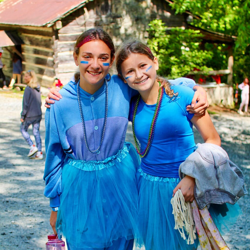 camp costumes in blue