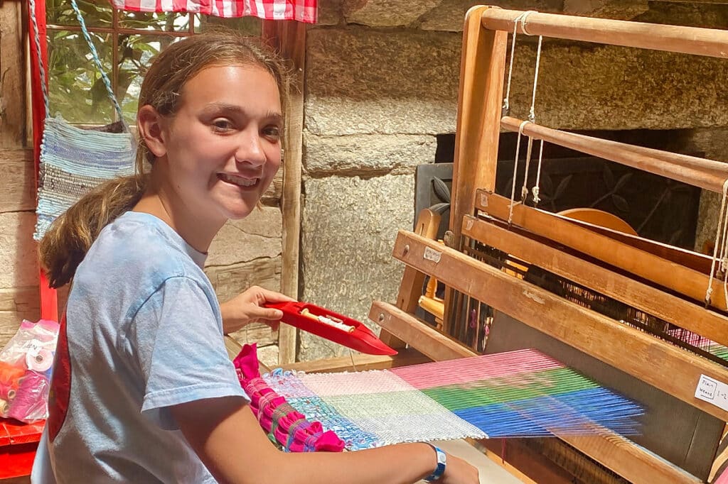 advanced weaving camp girl