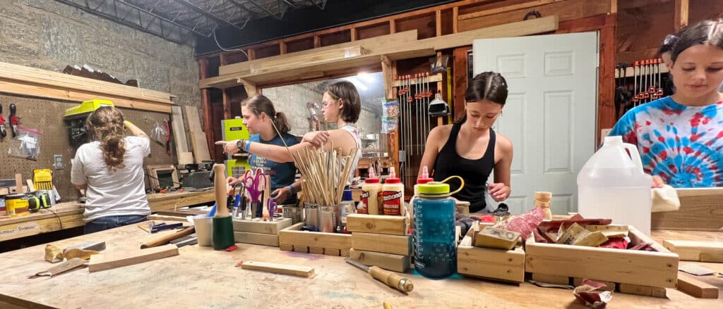 summer camp wood shop