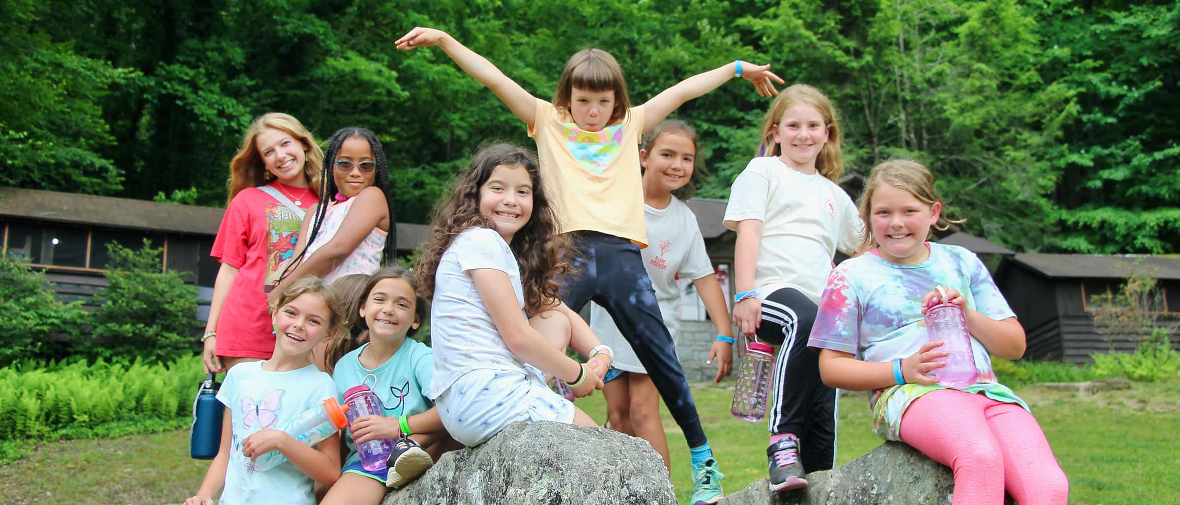 group of campy goofy girls