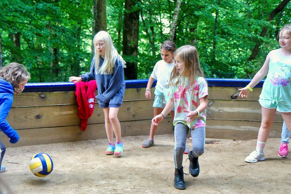 summer camp gaga ball game