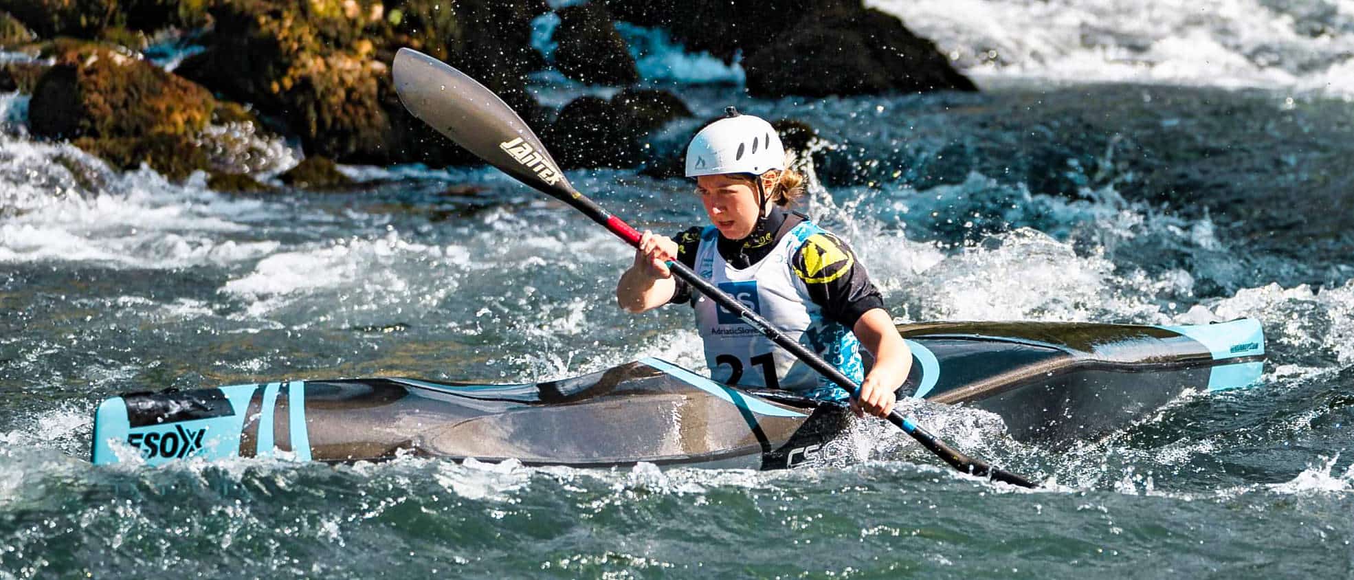 Katie Pocklington Kayaking instructor competing in World Kayaking championships
