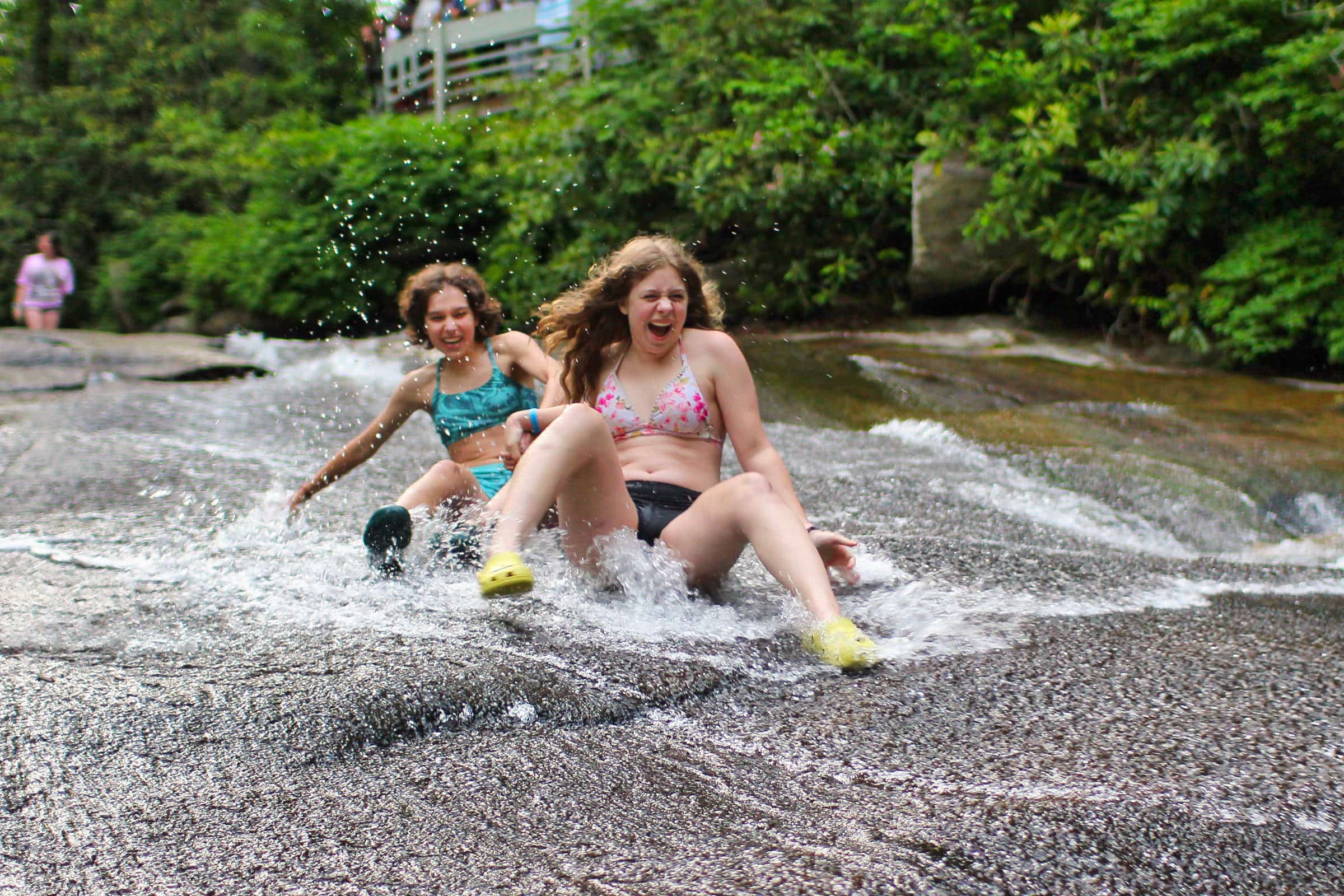 North Carolina Sliding Rock kids