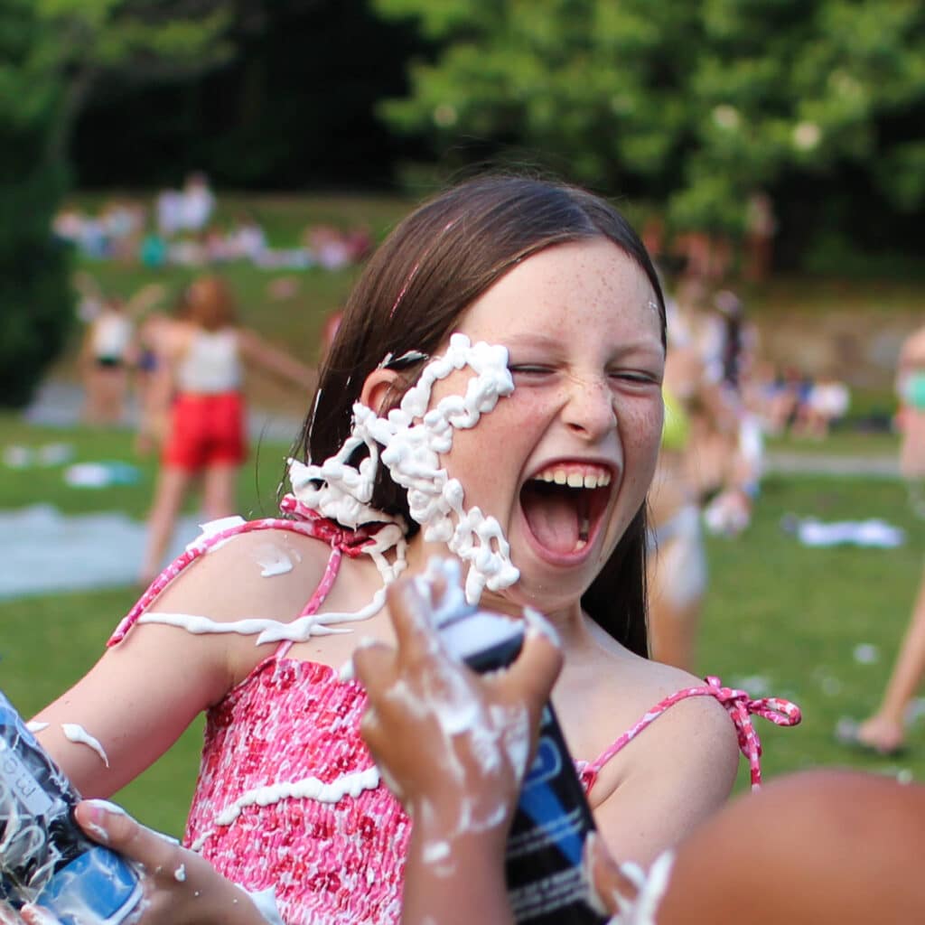 camp kid shaving cream scream