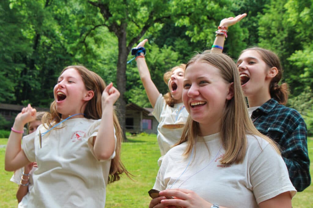 summer camp cheering kids