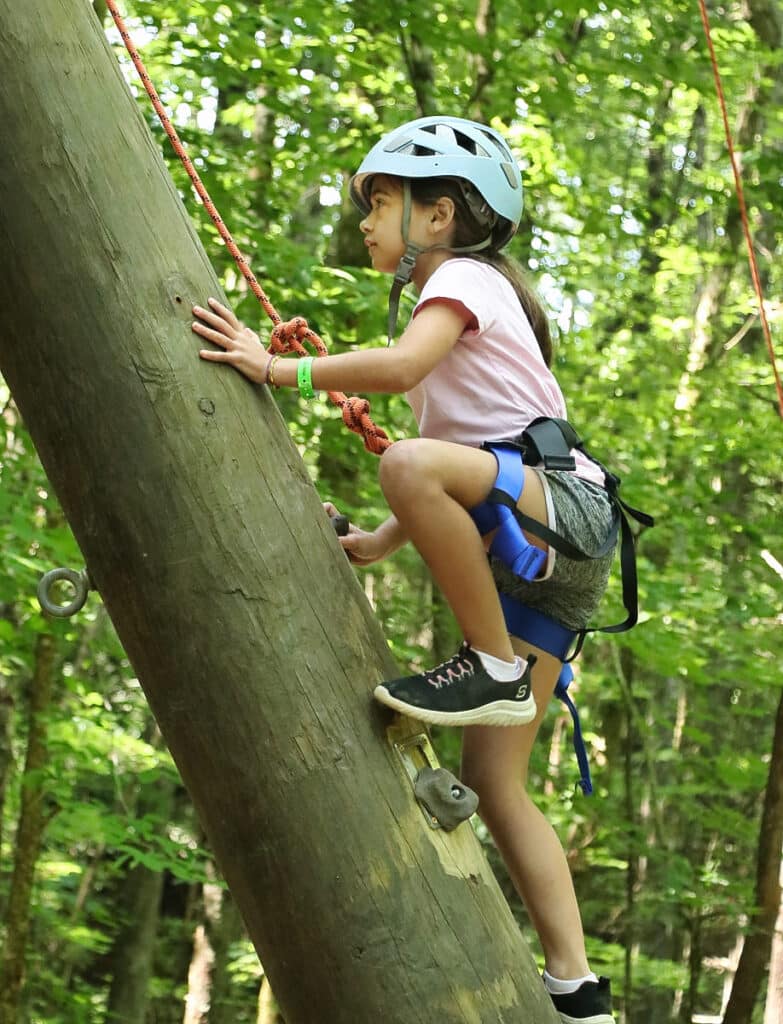 tiny kid climbing