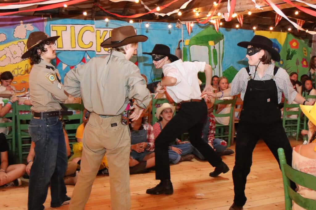 skit of bandits and sheriffs