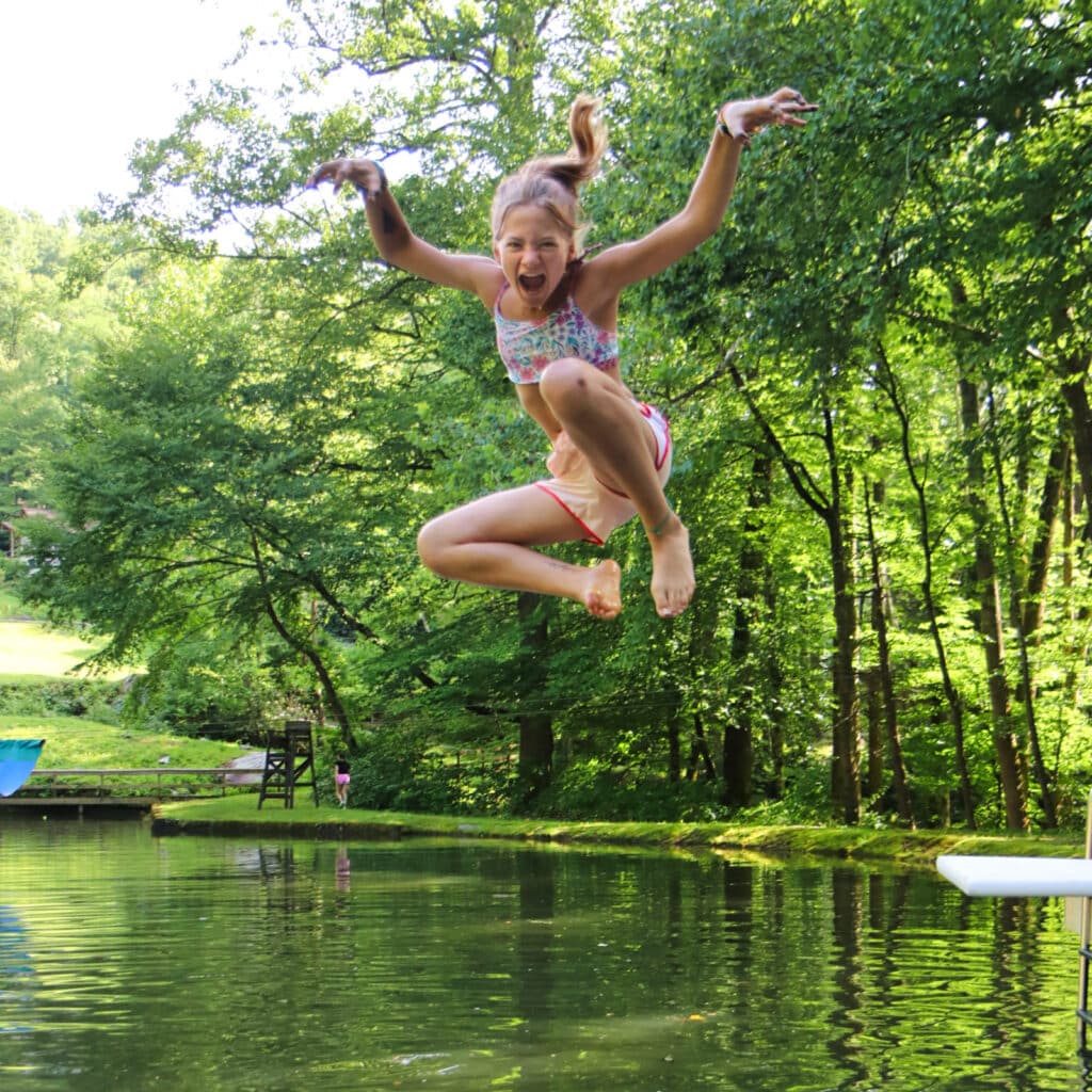 crazy camp lake jump