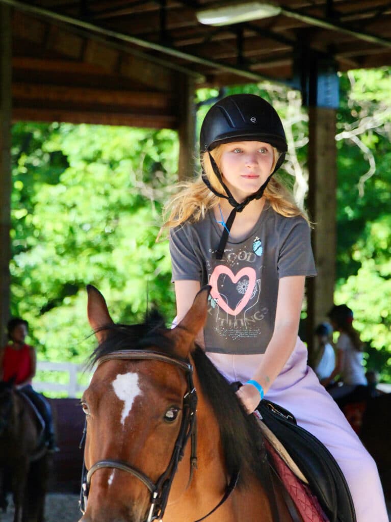 summer camp girls horseback riding