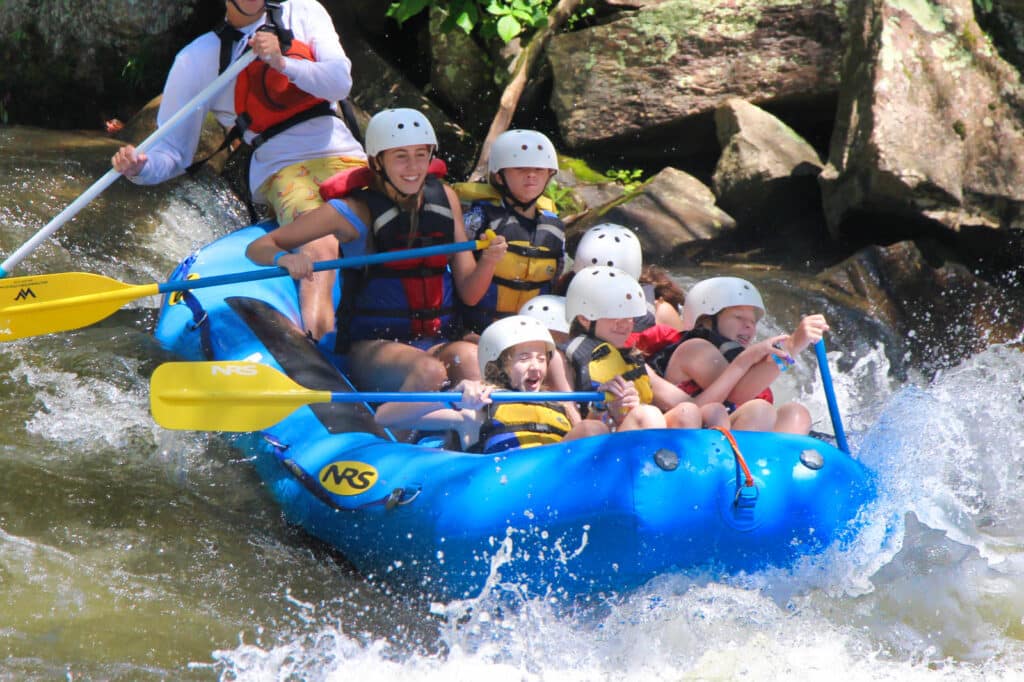 summer camp rafting thrill