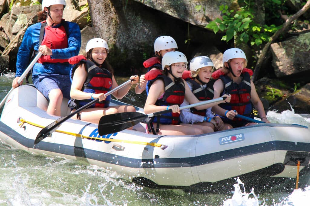 summer camp rafting thrills