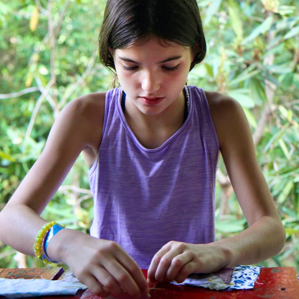 summer camp scrap quilting