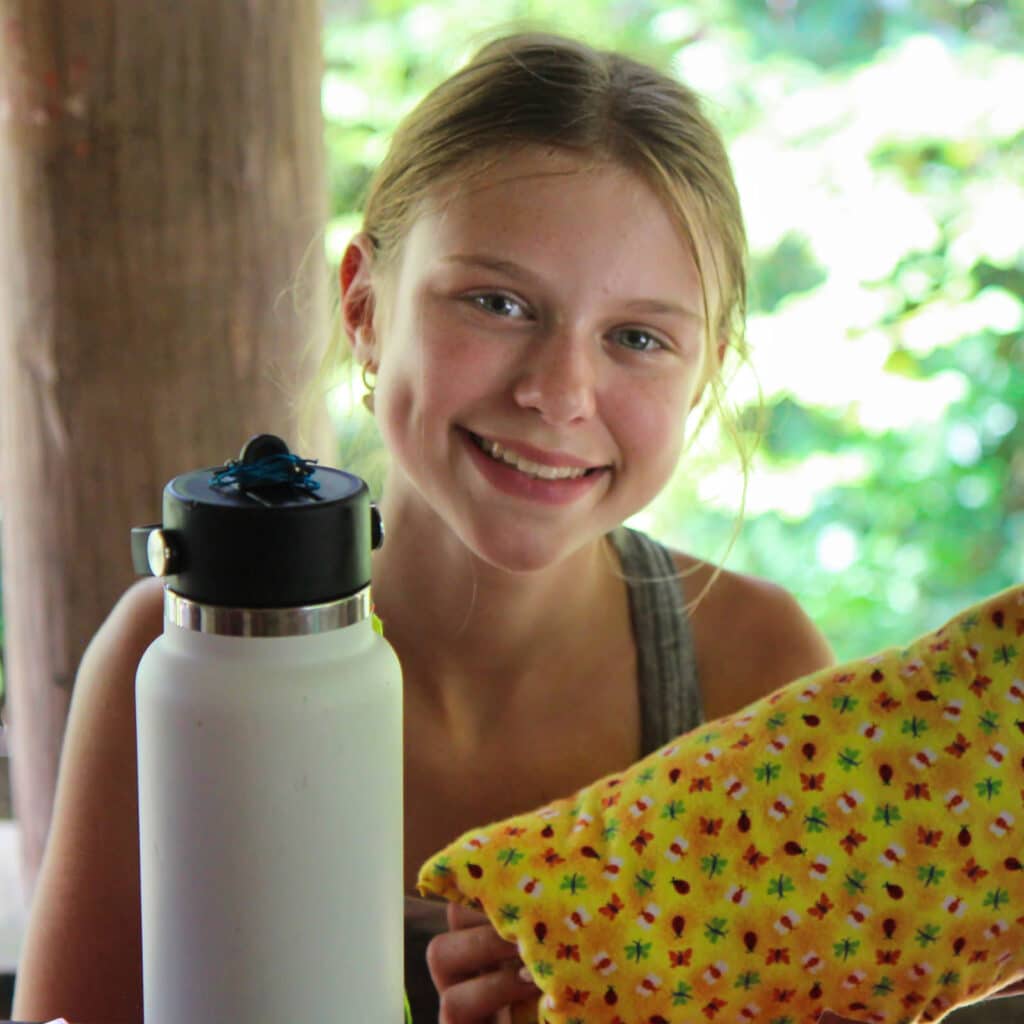 summer camp sewing girl