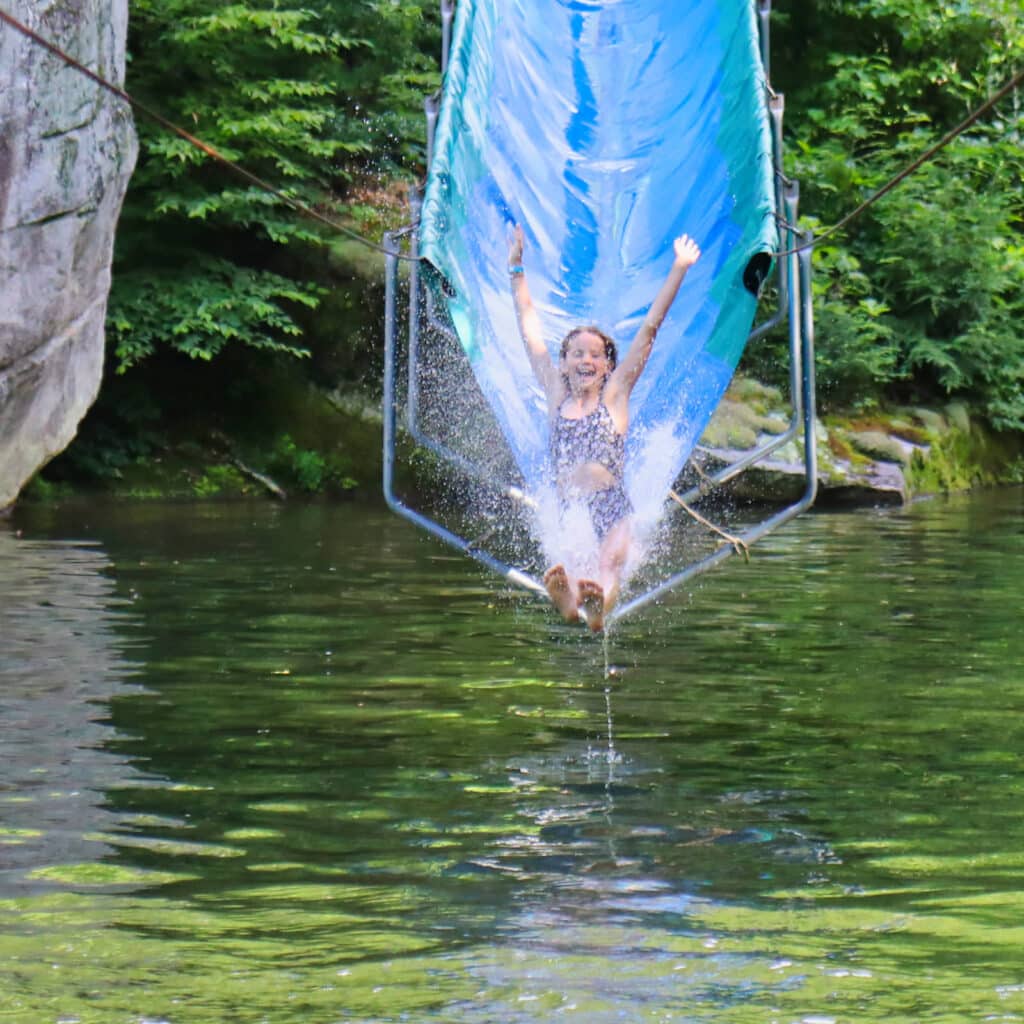summer camp water slide
