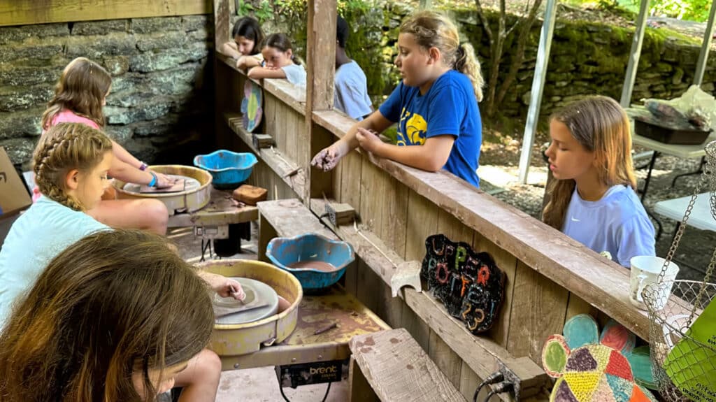 ceramics girls at camp