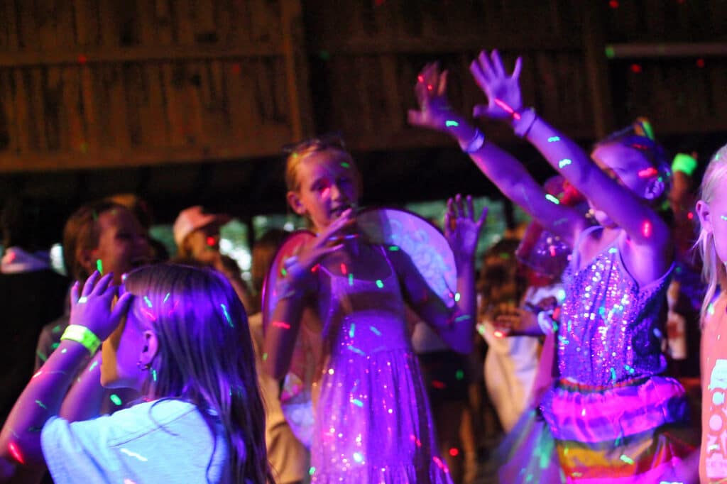 exuberant summer camp dancing