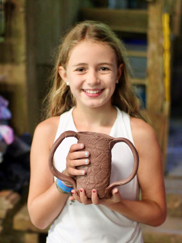camp girl's pottery masterpiece