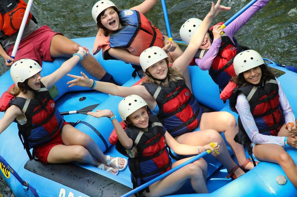 whitewater rafting camp girls
