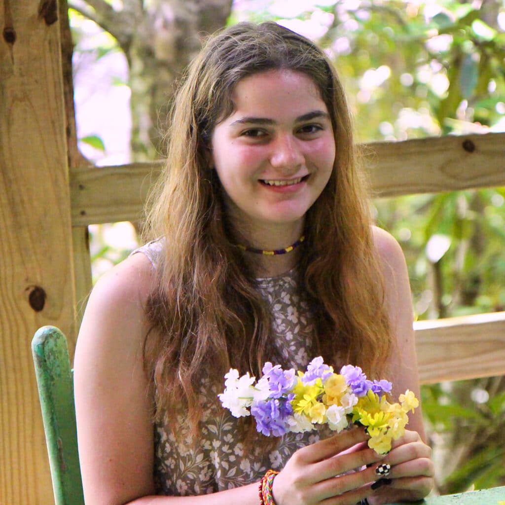 finished flower crown