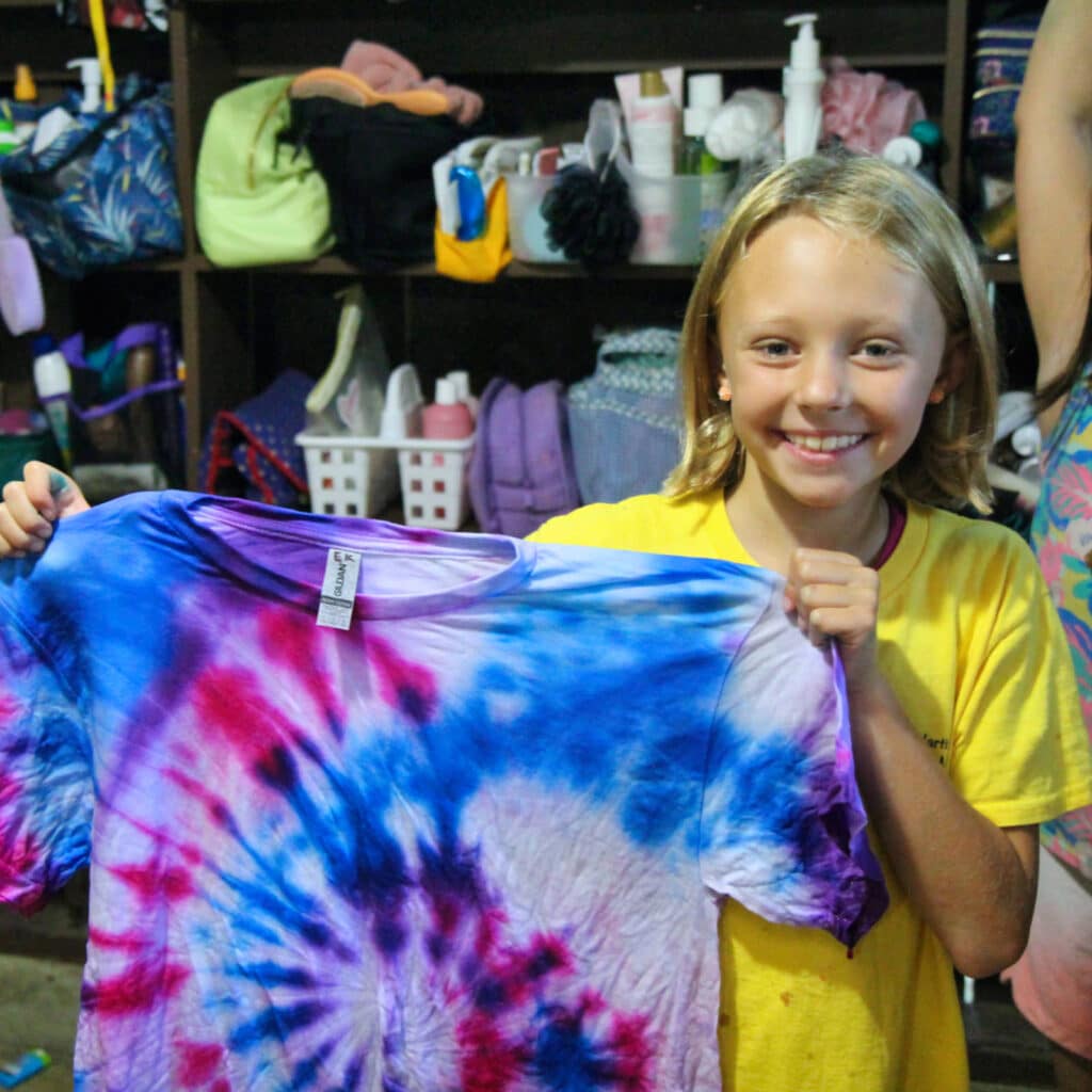 summer camp tie dye shirt