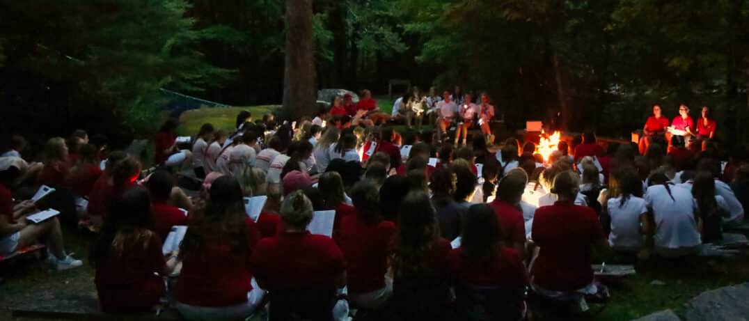 summer camp campfire ceremony