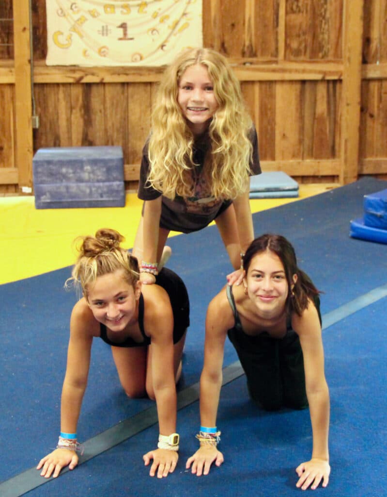 summer camp girls pyramid