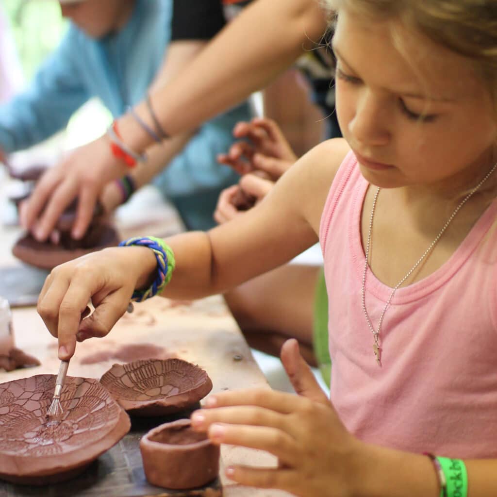 child summer camp pottery program
